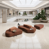 Canapé modulaire de style design en tissu pour salon commercial, sièges modulaires modernes pour bureau, salle d'attente, hôtel, école, hôpital