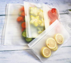 PEVA Food Bag Bolsas de Silicon Ecologicas Reusable Sandwich Snack Bags Silicone Zip Storage Bag
