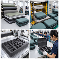 Étui de transport rigide en EVA pour drone avec séparateurs amovibles, intérieur modulaire, double couche, poignée et bandoulière, OEM ODM