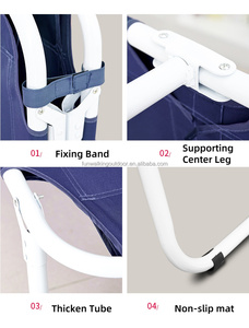 Hiện đại hai lần có thể gập lại khung kim loại vải gấp giường Chất lượng cao thời trang-cho bệnh viện sử dụng tạm thời nhà máy bán hàng trực tiếp - Product Image 5