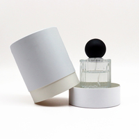 Flacon de parfum en verre cylindrique de 15 ml/30 ml/50 ml/100 ml avec boîte en tube de papier