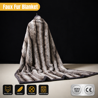 Couverture en fausse fourrure de renard argenté Aodu, épaisse, moelleuse, douce et chaude, pour l'automne et l'hiver, idéale pour la décoration, le lit ou le canapé, vente en gros, directement de l'usine.