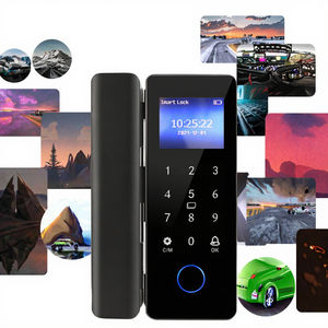 Serrure de porte en verre électronique intelligente double ouverture pour bureau, compatible Symbian Wi-Fi, sans perçage, empreinte digitale, mot de passe, OLED - Product Image 3