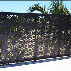 Nouveau style <span class=keywords><strong>MetalArt</strong></span> Laser Cut Metal Black Tree Leaves Écran de clôture de confidentialité - Product Image 5