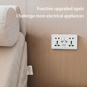 146mm interrupteurs électriques universels Double Gang prise <span class=keywords><strong>interrupteur</strong></span> mural <span class=keywords><strong>Port</strong></span> <span class=keywords><strong>USB</strong></span> pour la maison interrupteurs muraux électriques 250V - Product Image 4