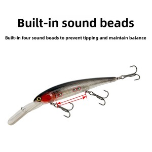 Señuelo artificial duro de 16 cm con 10 colores, tipo Minnow suspendido de cola larga con sonido, ganchos de pesca con centro de gravedad variable, flotante. - Product Image 4