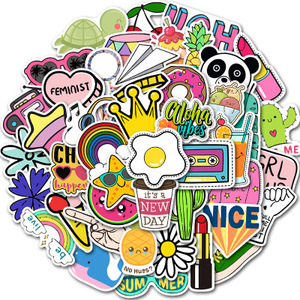 2026 Gran Venta 50 Uds. Pegatinas Personalizadas de PVC con Diseño de Dibujos Animados, Impermeables, Reciclables y Troqueladas <span class=keywords><strong>para</strong></span> Equipaje - Product Image 2
