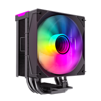 Refroidisseur de processeur ARGB à eau avec roulement à billes en cuivre GAMEMAX Sigma 550 Infinity BK 12V, boîtier d'ordinateur LED, ventilateur 120 mm 30dBA, 40 000 heures de fonctionnement