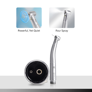 Pieza de mano de turbina dental con rociador de agua de 2 4 orificios con diseño de botón pulsador de alta velocidad con luz LED - Product Image 4