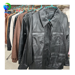 Модная Смешанная кожаная куртка для взрослых, подержанная одежда оптом - Product Image 1