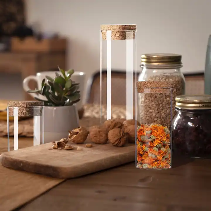 High Quality Borosilicate Spice Glass Jar Food Storage Containers