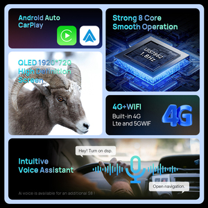 12.3 Inch Stereo Xe Android 13 Cho Toyota Land Cruiser 2005-2021 1920*720 Xe Đài Phát Thanh Tự Động Đa Phương Tiện Carplay Tự Động - Product Image 2