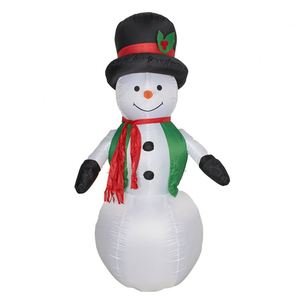 Bonhomme de neige géant gonflable fabriqué en usine, 7 pieds, décorations de Noël pour l'extérieur, en polyester, durable - Product Image 3