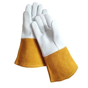 中国制造廉价皮革焊接安全手套定制焊接手套最佳质量安全手套