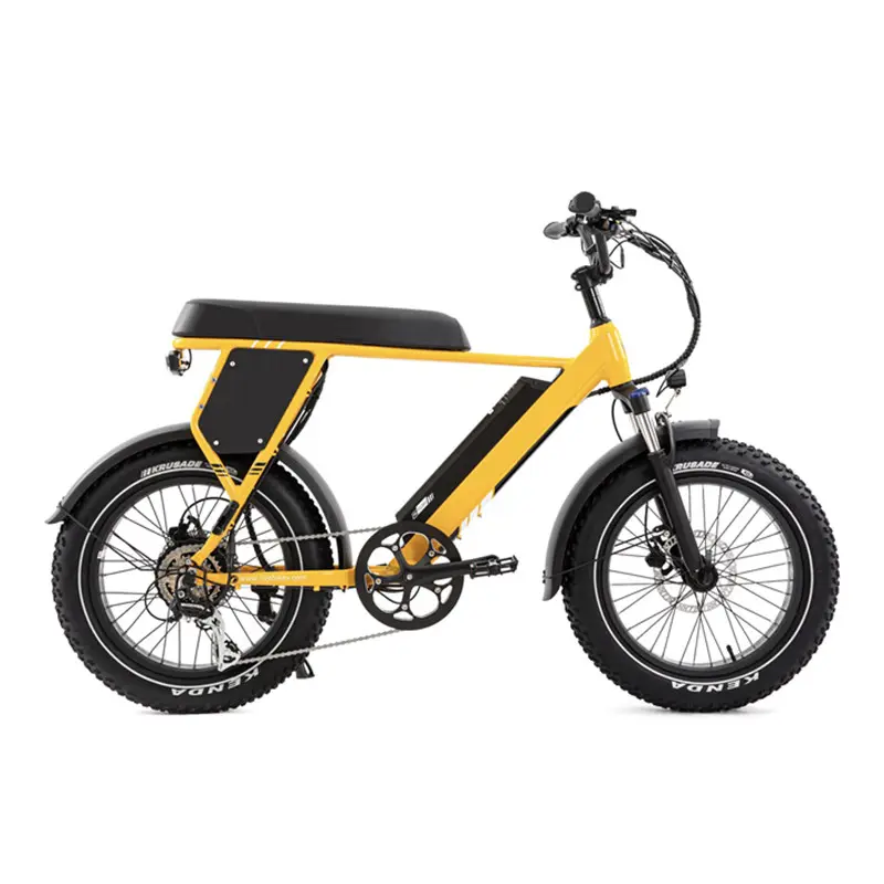 Moped tarzı yağ lastik elektrikli bisiklet elektrikli mini vintage racer kar plaj bisiklet 750W 48V 16AH