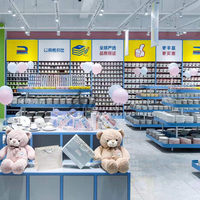 Custom Size Store Display Rack Blue Multi-item Display Stand Convenience Stores Boutique Shelving