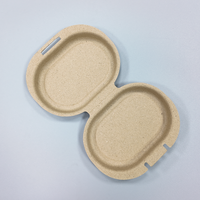 Boîte en pulpe moulée écologique de couleur marron, design gratuit, emballage personnalisé biodégradable pour l'électronique ou les cosmétiques