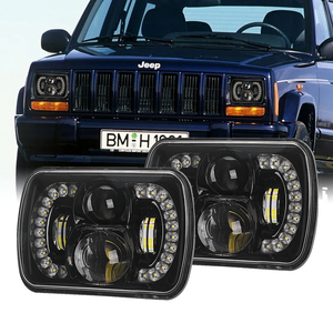 ไฟหน้า LED ทรงสี่เหลี่ยม7X6นิ้วสำหรับ Jeep Wrangler <span class=keywords><strong>Yj</strong></span> <span class=keywords><strong>YJ</strong></span> ไฟหน้าสี่เหลี่ยม LED 60W 5X7นิ้ว - Product Image 5