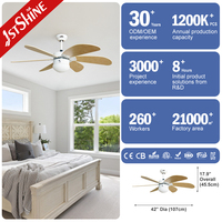 Ventilateur de plafond intelligent 1stshine pour salle à manger moderne, haute efficacité, mode été/hiver, commande vocale, installation facile