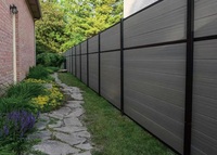 Panneau de clôture en WPC écologique imperméable, résistant aux UV, coupe-vent, facile à installer pour jardin, villa, cour, intimité, taille personnalisée