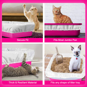 Kantong Pasir Kucing Plastik Desain Baru, Custom, Heavy Duty, Tahan Lama, Berlubang, Dengan Tali Serut dan Strip - Product Image 2