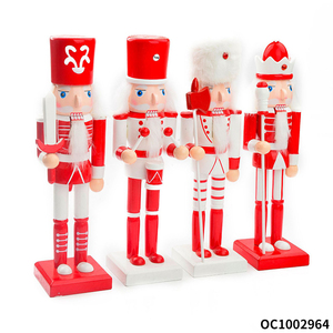 Ornements de Noël faits à la main sculpture sur <span class=keywords><strong>bois</strong></span> soldat <span class=keywords><strong>casse</strong></span>-<span class=keywords><strong>noisette</strong></span> décorations de Noël de luxe figurine jouets - Product Image 5