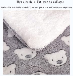 Custom Warm Thickened Fluffy Premium Dog <b>Blankets</b> Pet Coral Velvet Flannel Fleece Puppy Bed Mat Pad <b>Blanket</b> With Cute Paw Prints - Product Image 6