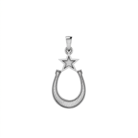 Pendentif tendance personnalisé en argent sterling 925, bijou massif de haute qualité avec estampille 925, design féminin étoile et fer à cheval parfait