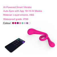 Vibrateur portable pour couples PleasureHub PH-FVS-011 OEM 'Lingxi Tidal' avec contrôle par application IA, stimulateur clitoridien et point G en forme de U, vente en gros