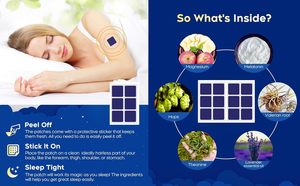 Tùy chỉnh căng thẳng cứu trợ giấc ngủ vá thành phần tự nhiên thúc đẩy giấc ngủ yên tĩnh với Melatonin Sticker vá chăm sóc sức khỏe cung cấp - Product Image 5