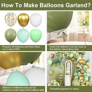 Kit de guirlande de ballons en latex mat en gros, ballons dorés métalliques pour fête prénatale bohème, jungle, anniversaire d'enfants, ensemble de ballons de mariage - Product Image 4