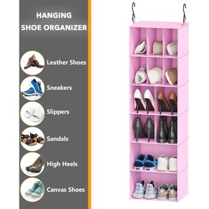 Hanging Closet Organizer 24 Compartments Non Woven Fabric <b>Storage</b> Shelf For Bedroom Wardrobe <b>Shoe</b> Clothes Organizing - Product Image 6