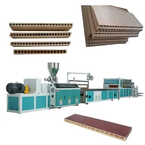 Línea de producción de láminas de Panel de puerta de PVC WPC, máquina de fabricación de tableros huecos compuestos de madera y plástico