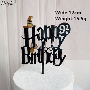 Acrylique Assistant Joyeux Anniversaire Gâteau Toppers <span class=keywords><strong>Harry</strong></span> <span class=keywords><strong>Potter</strong></span> Thème Joyeux Anniversaire Gâteau Picks pour Anniversaire PQA280 - Product Image 6
