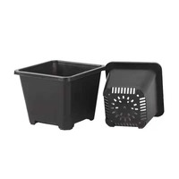 Pot de plante en plastique épaissi en gros à bas prix pot de semis en plastique carré noir plantation de fleurs pots et jardinières de pépinière