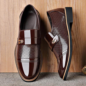 Zapatos de Vestir Formales de Estilo Italiano de Calidad Lujosa, Zapatos de Cuero para Hombre, Oxford Sin Cordones, Hechos a Mano, Ligeros Bordados de Otoño - Product Image 2