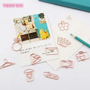 Cute Cartoon Bookmark Message Card Notes Page Holder Bookmarks Metal Paper Clip 718