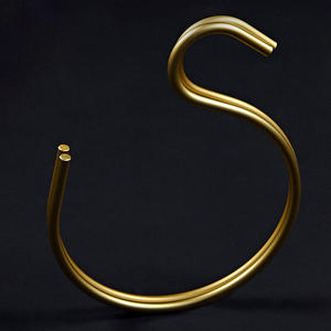 Luxury Golden Aluminium Scarf <b>Hanger</b> – Stylish <b>Space</b>-<b>Saving</b> Clothes & Accessory Organizer for Home, Closet, Wardrobe Use - Product Image 1