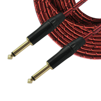 Kabel koneksi Audio elektrik 6.35mm, kabel penghilang kebisingan gitar elektrik untuk pedal efek Stompbox