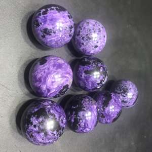 Sphère de charoïte en quartz naturel, cristal poli, diamant violet, cadeau de guérison - Product Image 1