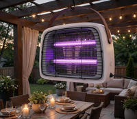 Pièges à insectes exclusifs transfrontaliers à LED haute puissance, à fixation murale, pour usage intérieur/extérieur, à choc électrique, indice IP33, garantie 1 an