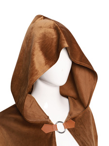 Mantello Medievale da Uomo, Cappotto Lungo con Cappuccio Retrò, Costume da Pirata Vichingo per Halloween, Cosplay Gotico, Mantelli Neri per Halloween - Product Image 6