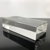 Briques de verre transparentes 50*100*200MM pour la construction et la décoration des murs-rideaux d'hôtels, style moderne, blocs de verre solides, usine