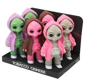 Rukioo Portable 63mm-3 Zinc Alloy & Plastic Alien Design <b>Herb</b> <b>Grinder</b> for Tobacco & Spice - Product Image 6