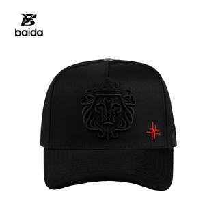 Gorra de Béisbol Personalizada de Moda con Visera Curva, Promocional, de Poliéster/Algodón, con Bordado 3D de Corona de León - Sombrero Gorras JC Hats - Product Image 1