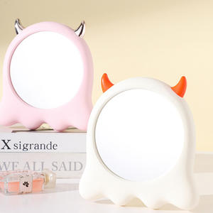Zonyin <span class=keywords><strong>petit</strong></span> <span class=keywords><strong>diable</strong></span> forme miroir de <span class=keywords><strong>maquillage</strong></span> Portable 4 couleurs mignon bureau et salle de bain miroir de Table murale caractéristiques personnalisées - Product Image 1