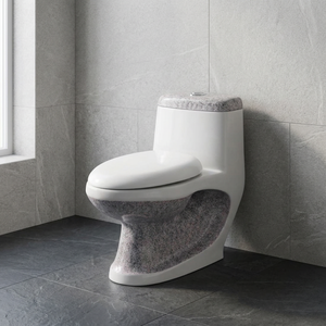 WC monobloc moderne en céramique avec réservoir encastré, siphon en S, blanc, à chasse directe, à poser au sol - Product Image 4