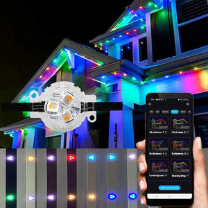 SHIJI luces navideñas permanentes para vacaciones pista 30mm RGB RGBW UCS2904 12V Digital LED Pixel Dot Light Cadena de luz al aire libre - Product Image 1