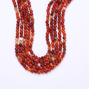 Perles en vrac WENCHI en agate et cornaline naturelles de 1 carat pour la fabrication de bijoux, taille brillante, 8 mm et 3 mm de hauteur - Product Image 6