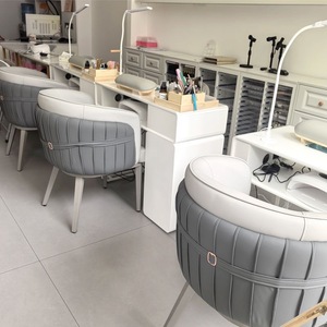 Silla de Comedor Zxm de Lujo Ligero, Moderna y Minimalista para Salón de Uñas, Muebles para Sala de Espera con Asiento Atmosférico - Product Image 2